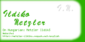ildiko metzler business card